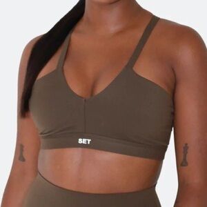 SET ACTIVE x JUSTINE SKYE BRA - BROWNSTONE XS
